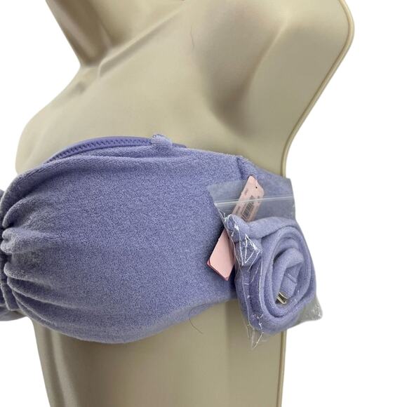 Victoria's Secret Lilac Purple Terry Cloth Bikini Top Womens Medium - Picture 2 of 6